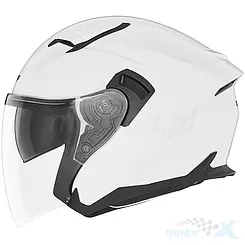 Kask otwarty Jet z blendą Nox N130 Solid Biały Połysk