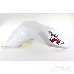 Osłona zbiornika paliwa prawa, biała, naklejka TNT Benelli TNT 125 Euro 4