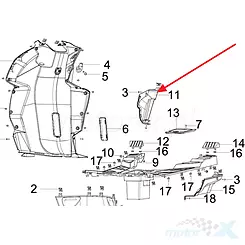 Osłona progowa prawa Keeway Fact Evo 65408B590000