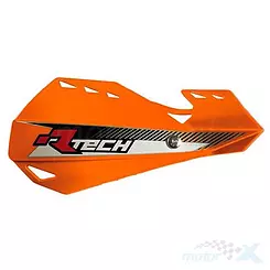 Osłony dłoni uniwersalne, handbary, pomarańczowe, mocowanie do kierownicy, Racetech DUAL EVO KITPMDUAR14