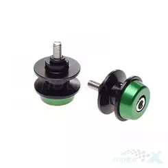 Rolki wahacza M6x1.00 mm, uchwyty do podnośnika zawieszenia, 2 sztuki, zielone, WM Motor, Benelli TRK 502 / 502X / 302 / 251
