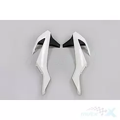 Osłony chłodnicy biało-czarne UFO Plast KTM SX / SX-F / EXC / EXC-F 16-19