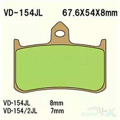 Klocki hamulcowe Vesrah Organic VD-154/2RJL