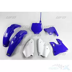 Zestaw osłon nadwozia biało-niebieski UFO Plast Yamaha YZ 125 / YZ 250