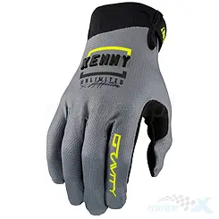 Rękawice motocyklowe offroad, szaro-zółte fluo, Kenny Racing Gravity