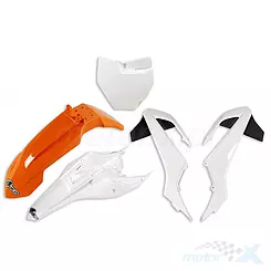 Zestaw osłon nadwozia biało-pomarańczowe UFO Plast KTM SX 65 16-