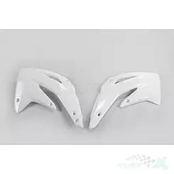 Osłony chłodnicy białe  UFO Plast Honda CR 85 03-22 
