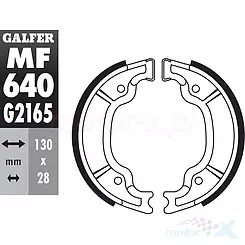 Szczęki hamulcowe 130x28mm Galfer MF640