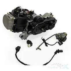 Silnik kompletny 80cc, pokrywa 400mm, na koło 10", długi wałek, bez EGR 139QMB/QMA (GY6 50) 4T