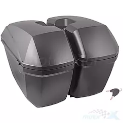 Kufry boczne Moretti, MR-B66, 23L, czarne, czerwony odblask