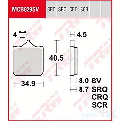 Klocki hamulcowe Sinter Road/Track KH604/4 TRW Lucas MCB829SRT