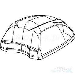 Górna pokrywa kufra tylnego czarny N1P Kymco Agility