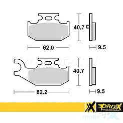 Klocki hamulcowe tylne Prox KH428 (37.226102) Yamaha YFM 700 RAPTOR '06-11