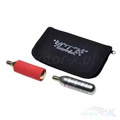 Nabój CO2 do naprawy koła motocyklowego, 2 sztuki, 16.0g, etui w zestawie