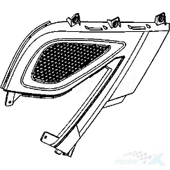 Osłona boczna lewa czarna N1R Kymco Super 8