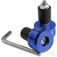 Końcówki kierownicy 17.7mm niebieskie 2 sztuki