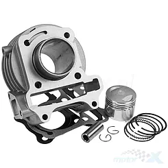 Cylinder kompletny 39.00mm 50cc żeliwo sworzeń 13mm 139QMB/QMA (GY6 50) 4T