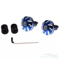 Końcówki kierownicy 13/17mm 2 sztuki niebieskie tuning frezowane