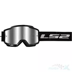 Gogle motocyklowe, LS2 Charger Black, szyba lustrzana + jasna