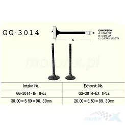 Zawór wydechowy Vesrah GG-3014-EX