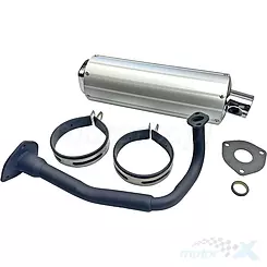 Tłumik odblokowany zestaw długa tuba 139QMB/QMA (GY6 50) 4T