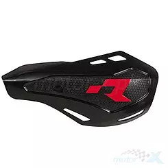 Osłony dłoni uniwersalne, handbary, czarne, mocowanie z zabezpieczeniami pompy hamulca i sprzęgła NISSIN, Racetech HP1 KITPMHP1NR4