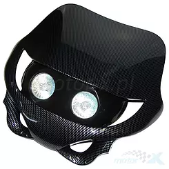 Lampa przednia tuning carbon 2 lamps blue