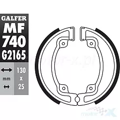 Szczęki hamulcowe 130x25mm Galfer MF740