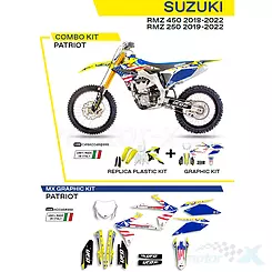 Zestaw osłon nadwozia żółto-biało-czarny UFO Plast Suzuki RMZ 250 / 450