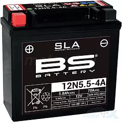 Akumulator bezobsługowy BS Battery 12N5.5-4A (12N5.5-4A) 12V 6.5Ah 135x60x130mm 70CCA