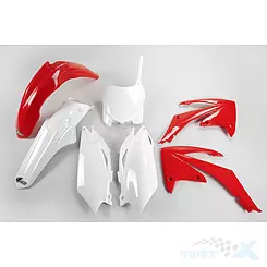 Zestaw osłon nadwozia czerwono-biały UFO Plast Honda CRF 250R / 450R 09-10