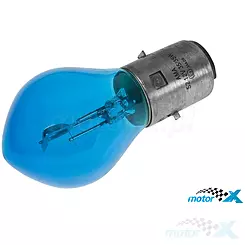 Żarówka S2 BA20D 12V 35/35W niebieska tuning homologacja