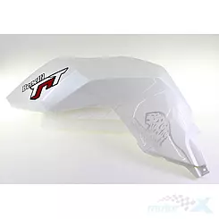 Osłona zbiornika paliwa lewa, biała, naklejka TNT Benelli TNT 125 Euro 4