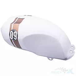 Zbiornik paliwa biały Barton Cafe Racer