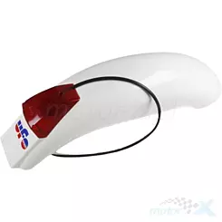 Błotnik tylny, biały z światłem, UFO Plast ME08031W