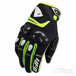 Rękawice motocyklowe offroad, czarno-żółte fluo, UFO Plast Reason