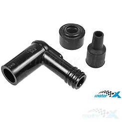 Fajka świecy zapłonowej NGK LB05E, czarna, na gwint 14mm, SAE, 90°