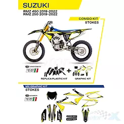 Zestaw osłon nadwozia czarny UFO Plast Suzuki RMZ 250 / 450