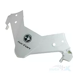 Osłona przednia górna lampy biała, napis Romet Arrow Fly / Barton FR