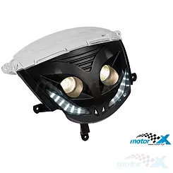 Reflektor przedni DMP XR8, czarny, Piaggio Zip Cat / Zip 4T / Zip SP 2 / Zip 100