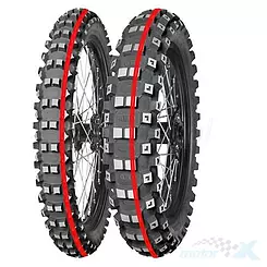 Opona motocyklowa offroad Mitas 90/90-14 TERRA FORCE-MX MH PITCROSS MEDIUM HARD (CZERWONY PASEK) TT 46M NHS przód