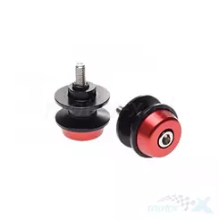 Rolki wahacza M6x1.00 mm, uchwyty do podnośnika zawieszenia, 2 sztuki, czerwone, WM Motor, Benelli TRK 502 / 502X / 302 / 251