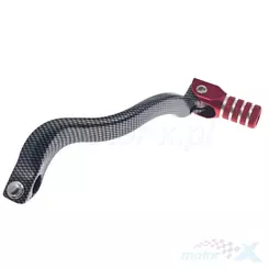 Dźwignia zmiany biegów czerwona carbon Leoshi Suzuki RM 125