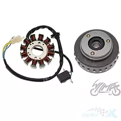 Stator iskrownik, stojan alternatora, z magnetem Junak 904 Euro 4