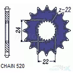 Zębatka przednia SUNSTAR SUNF375 12 zębów    APRILIA RX/SX125