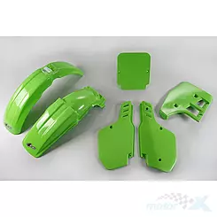 Zestaw osłon nadwozia zielony UFO Plast Kawasaki KX 125 88'