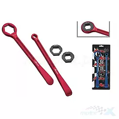 Zestaw łyżek do opon (23+24CM) ALU7075, kute, z kluczami 10,13,22, 27,32MM kolor niebieski Accel 