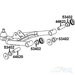 Wahacz przedni dolny lewy Kymco MXU 250