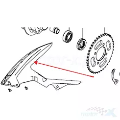 Osłona łańcucha napędowego Keeway 60101J800000