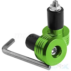 Końcówki kierownicy 17.7mm zielone 2 sztuki